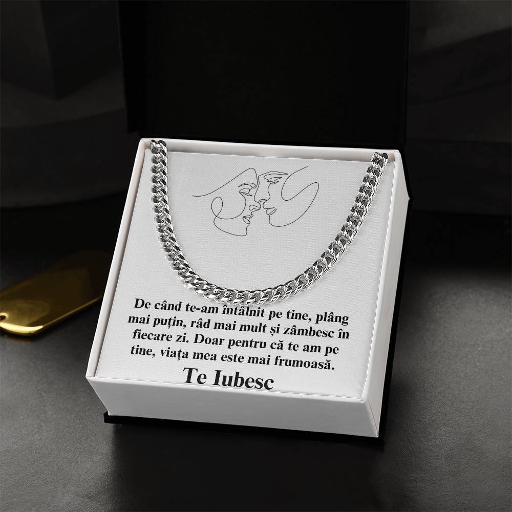 Cadou Personalizat Sot - colier Cuban Link