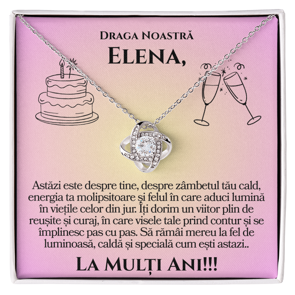 Cadou Pentru Elena - Medalion Love Knot