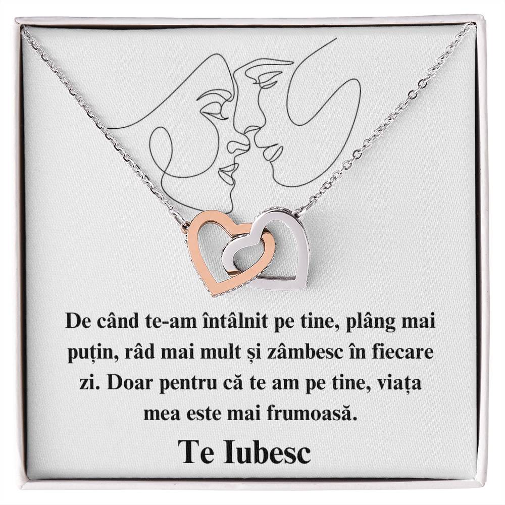 Cadou Ziua Sotiei - Colier Inimi pereche