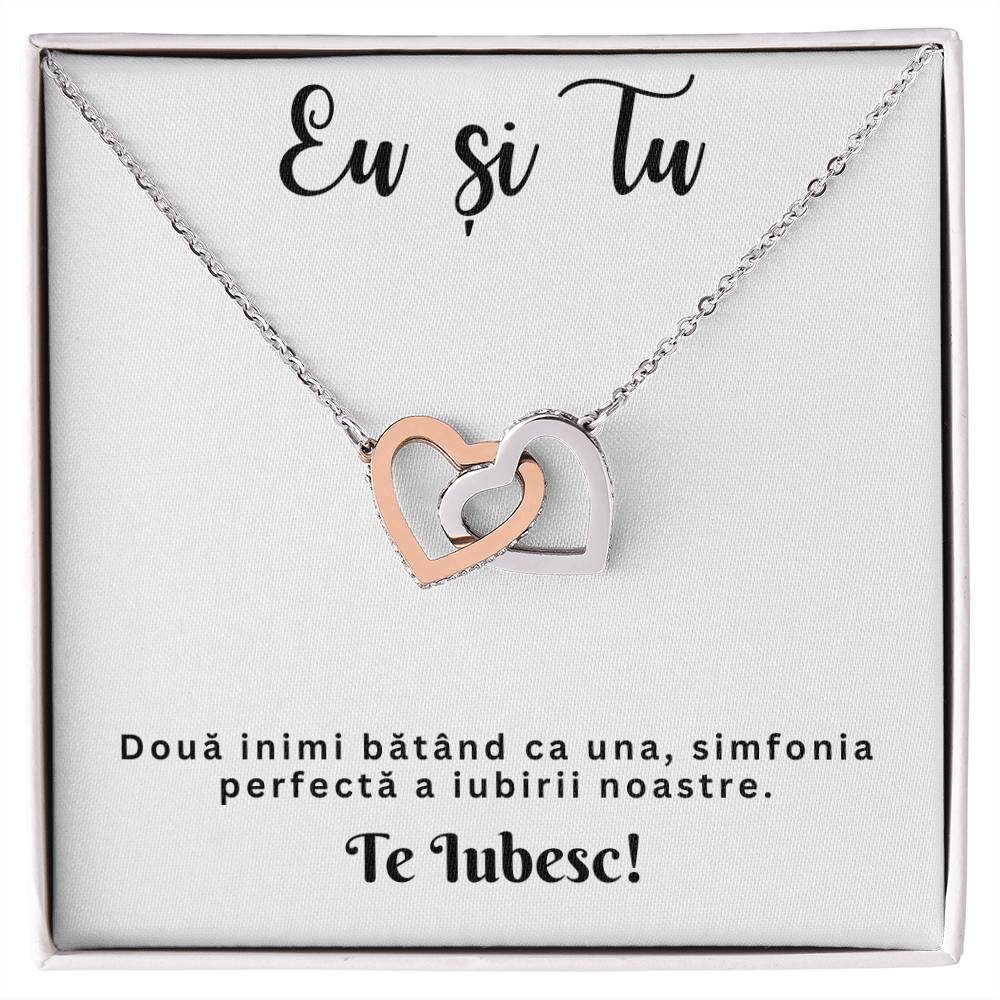 Cadou cu Mesaj - Colier Inimi Pereche