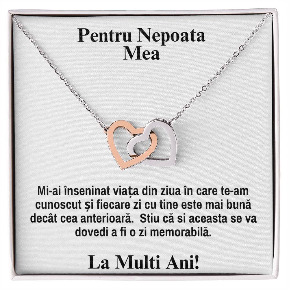 Colier Pentru Nepoata - Colier Inimi Pereche