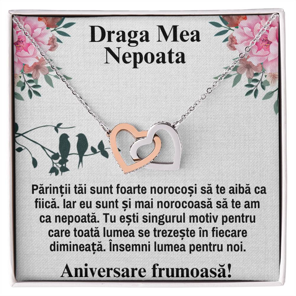 Bijuterie Pentru Nepoata – Colier Inimi Pereche