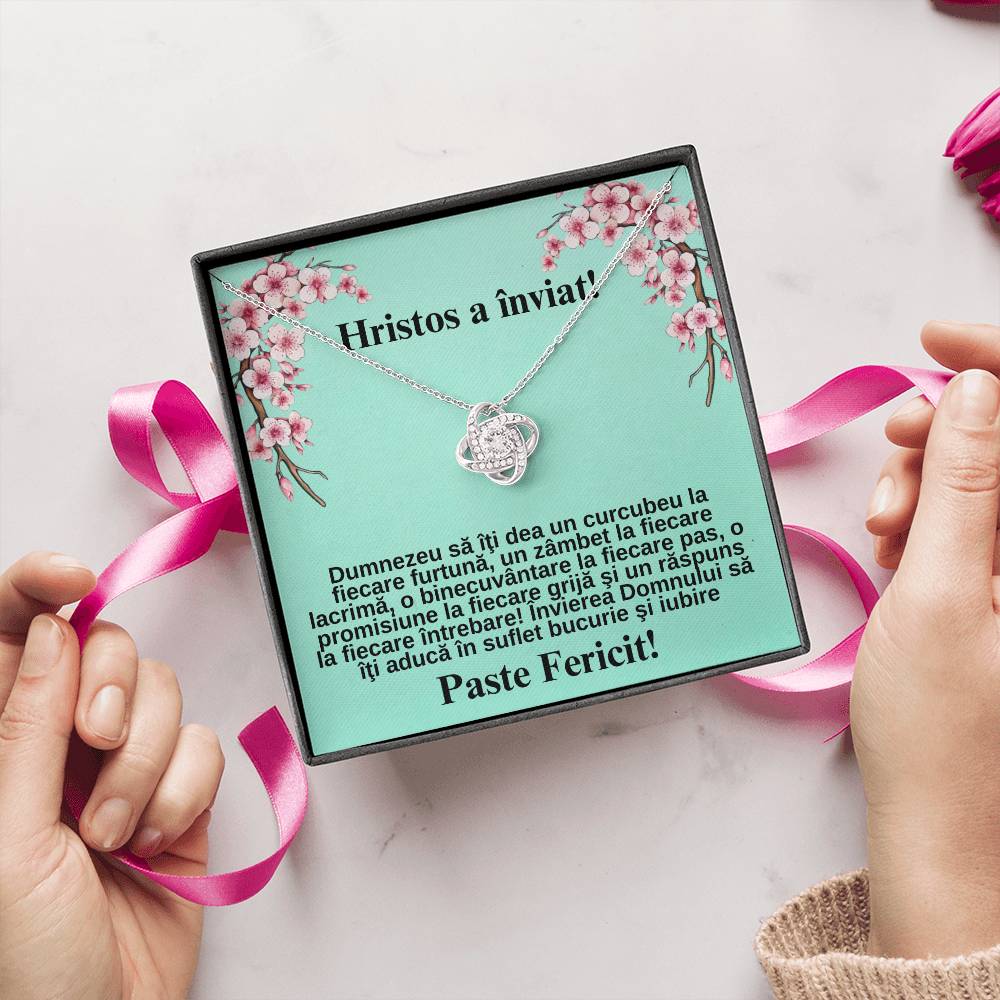 Cadou pentru cei dragi de Paste - Colier Love Knot