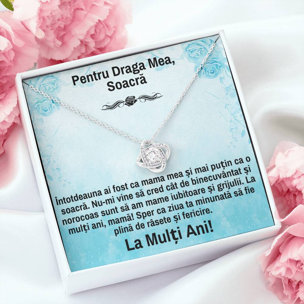 Cadou Pentru Soacra De Ziua Ei - Colier Love Knot Forever
