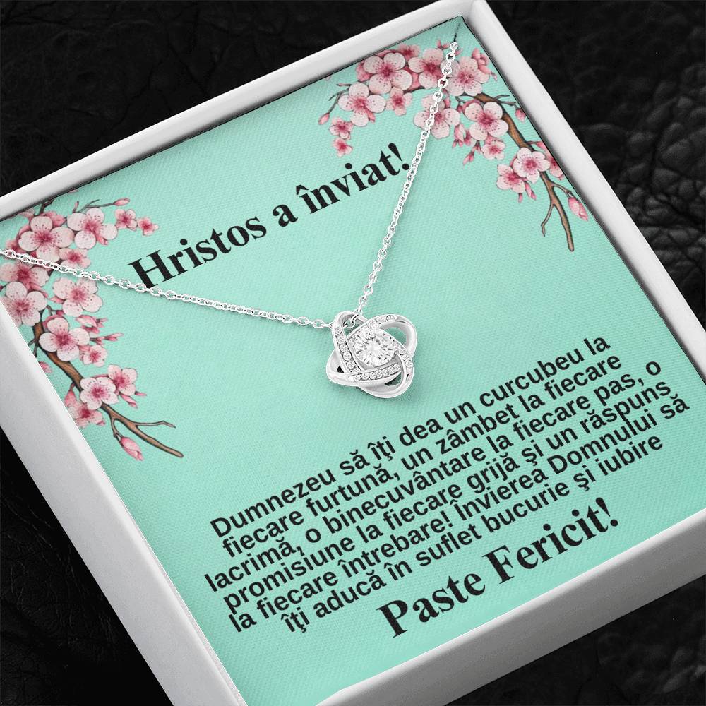 Cadou pentru cei dragi de Paste - Colier Love Knot