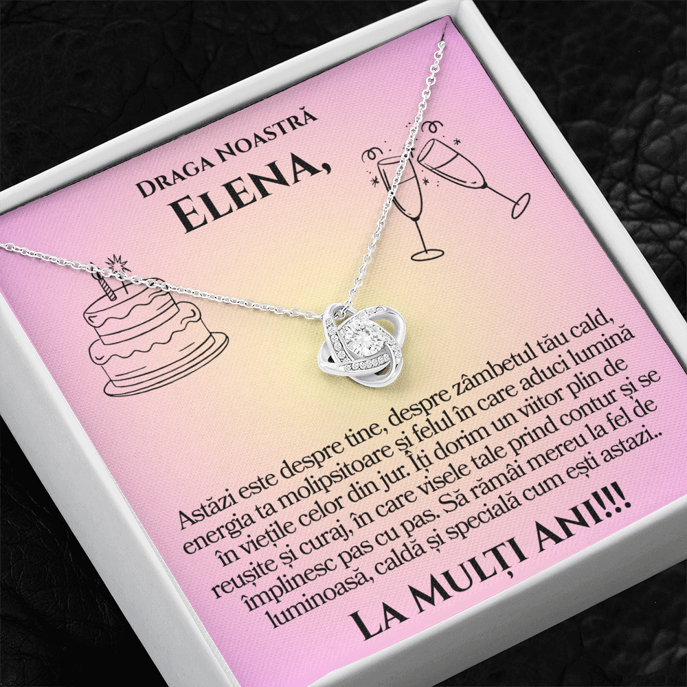 Cadou Pentru Elena - Medalion Love Knot