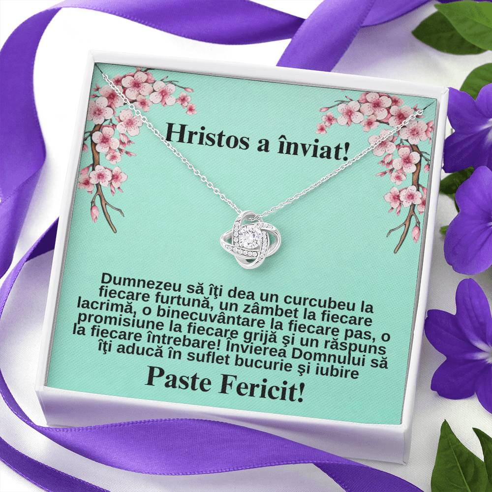 Cadou pentru cei dragi de Paste - Colier Love Knot