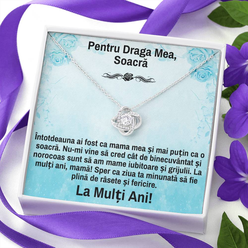 Cadou Pentru Soacra De Ziua Ei - Colier Love Knot Forever