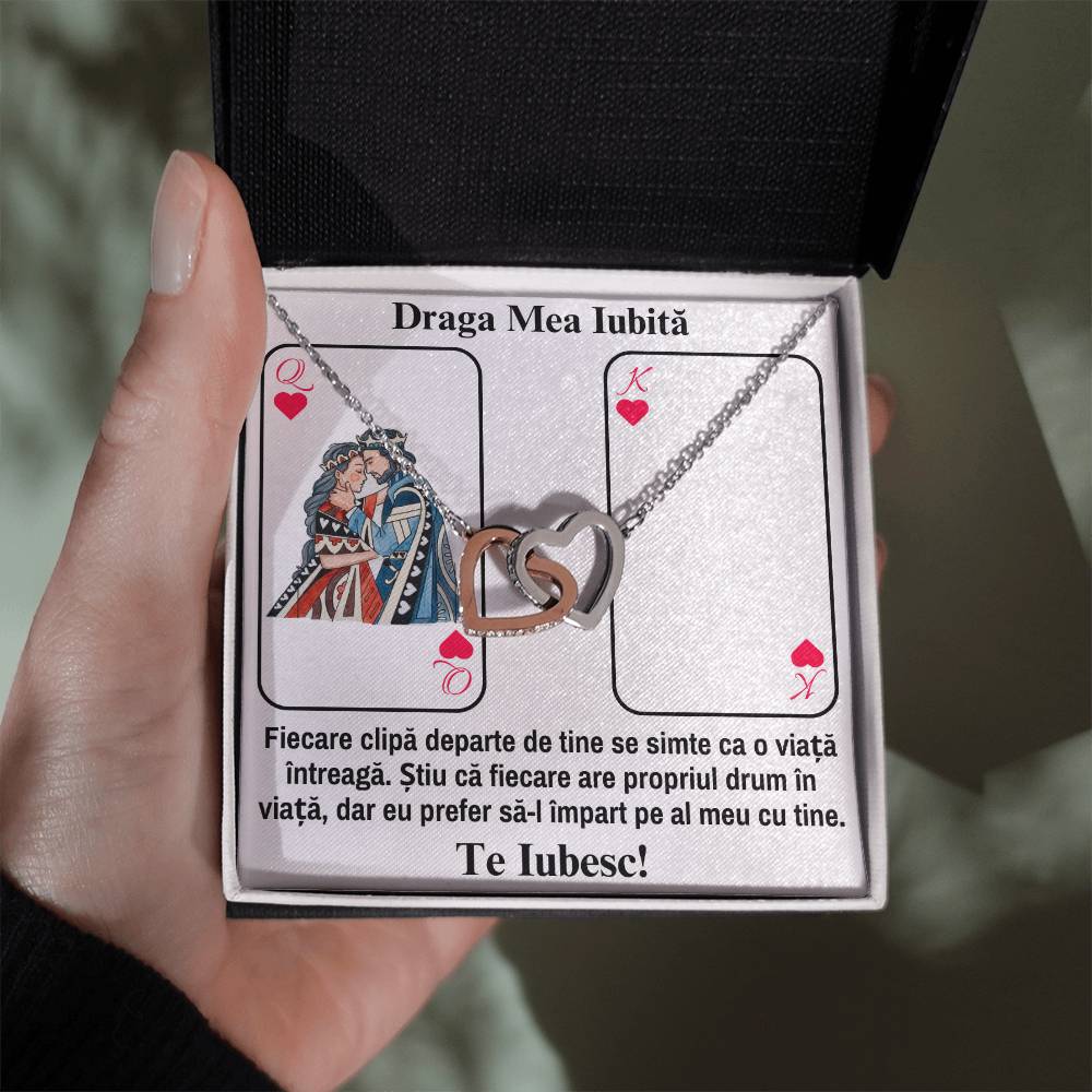 Colier pentru Iubită- Inimi Pereche Winning Card