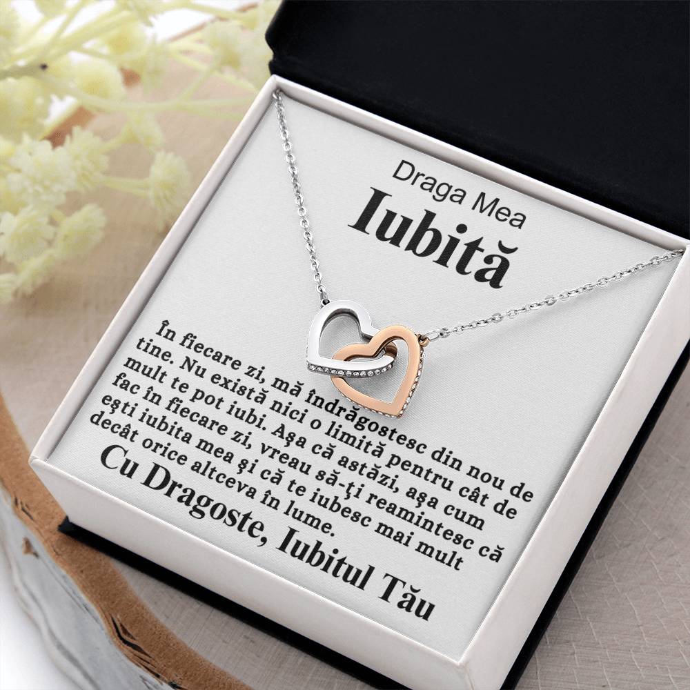 Draga Mea Iubită- Colier Inimi Love Connection