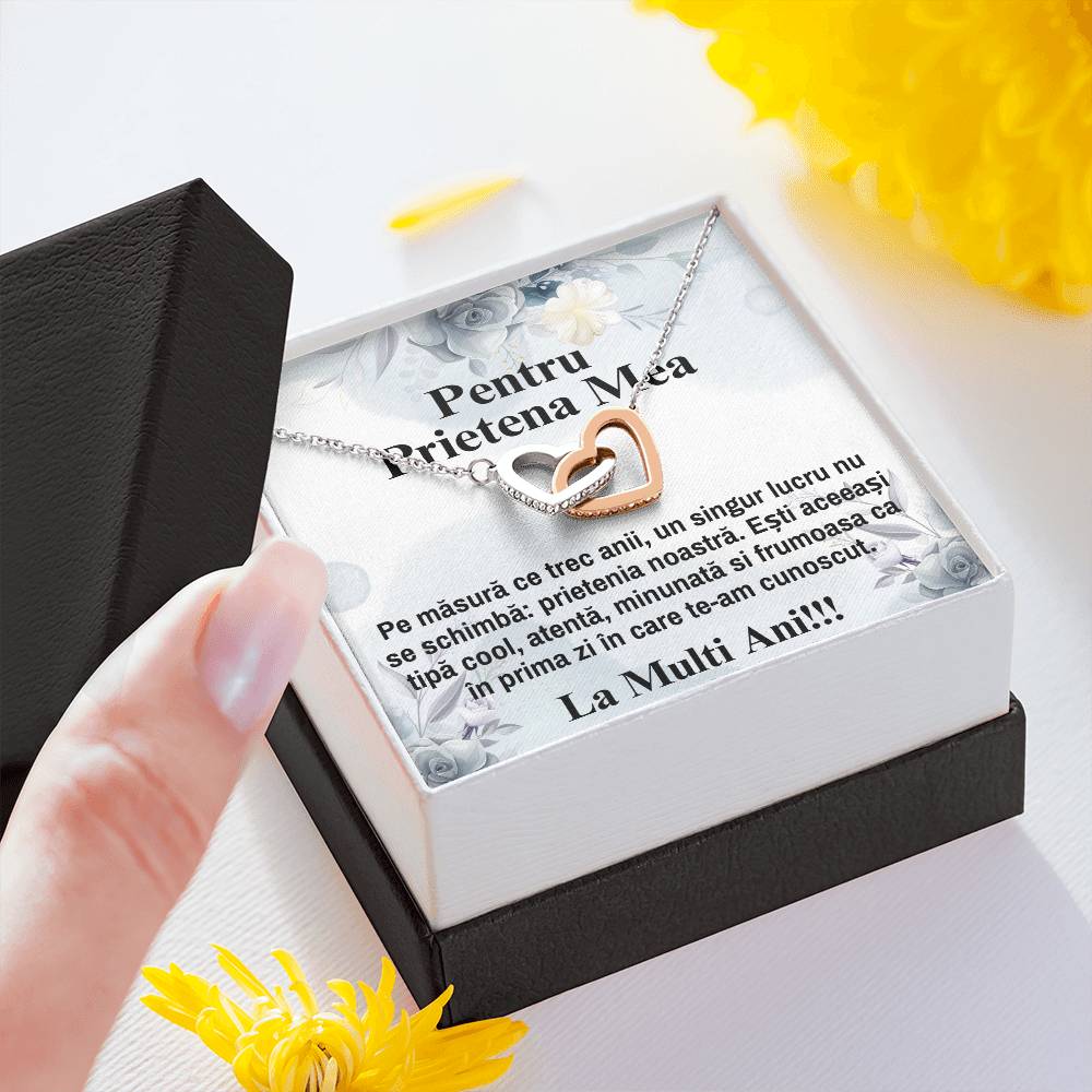 Cadou Pentru Prietena Mea - Colier Inimi Pereche