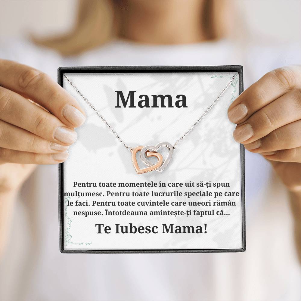 Lantisor Pentru Mama - Colier cu mesaj de suflet Double Hearts