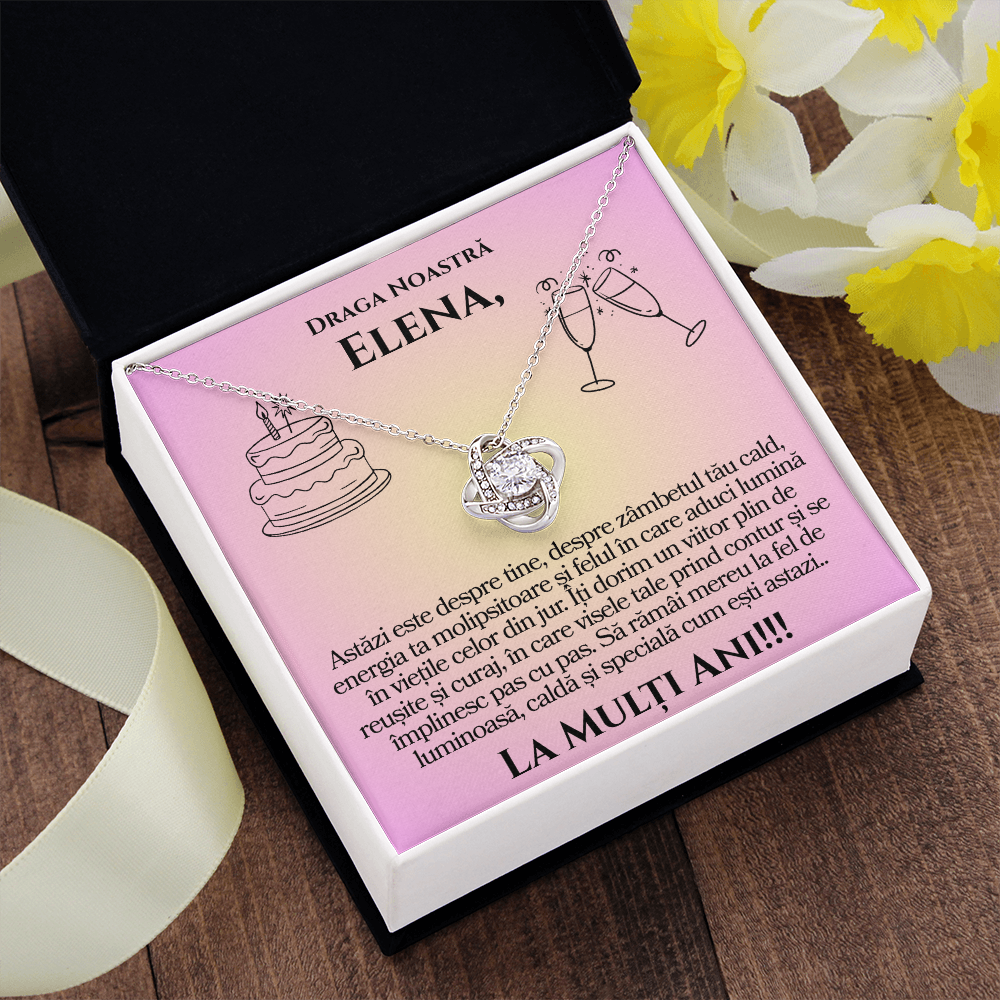 Cadou Pentru Elena - Medalion Love Knot