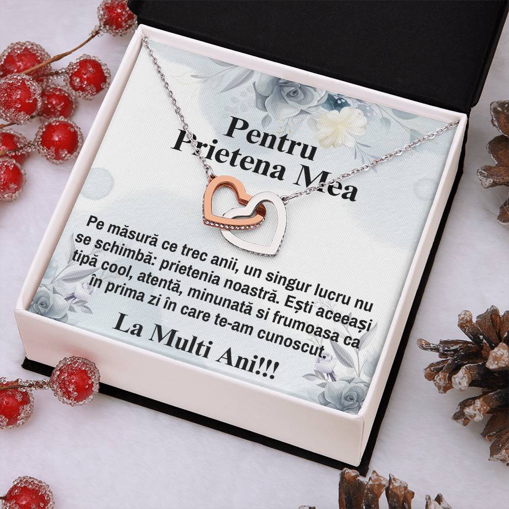 Cadou Pentru Prietena Mea - Colier Inimi Pereche