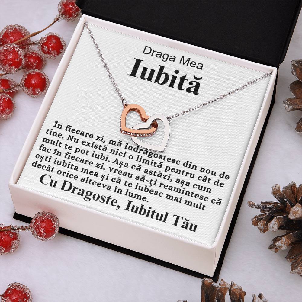 Draga Mea Iubită- Colier Inimi Love Connection