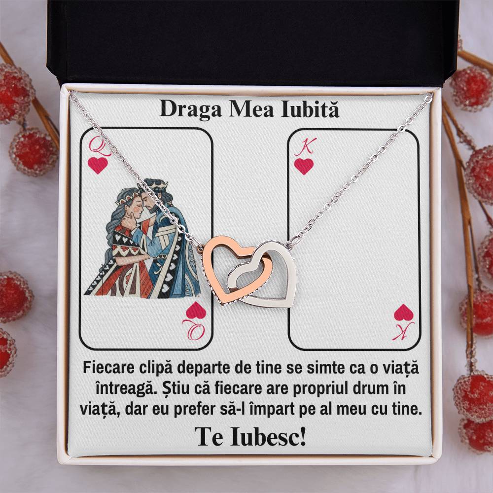 Colier pentru Iubită- Inimi Pereche Winning Card