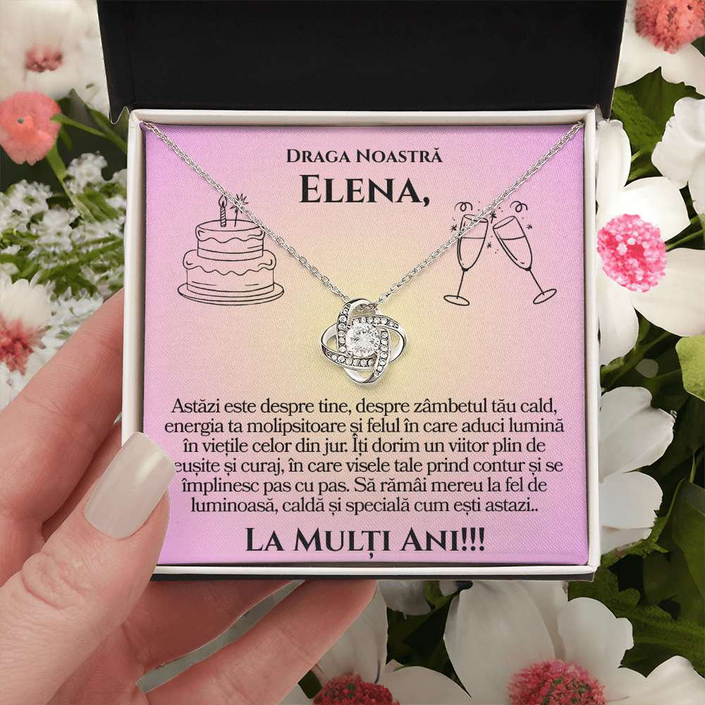 Cadou Pentru Elena - Medalion Love Knot