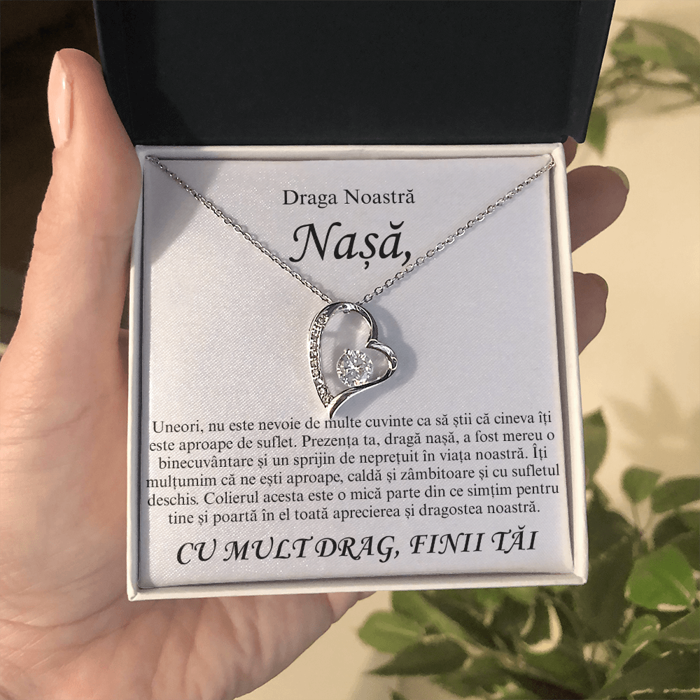 Cadouri Personalizate Nașă - Colier Inima