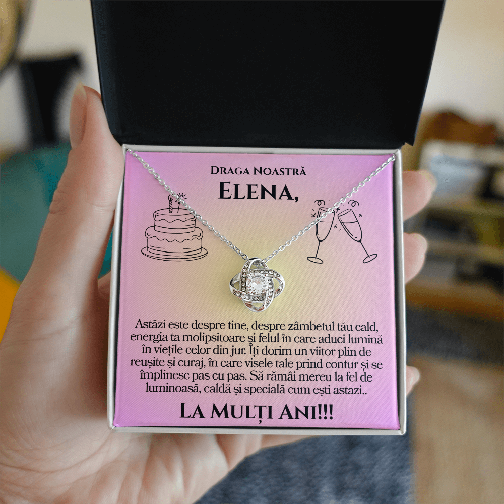 Cadou Pentru Elena - Medalion Love Knot