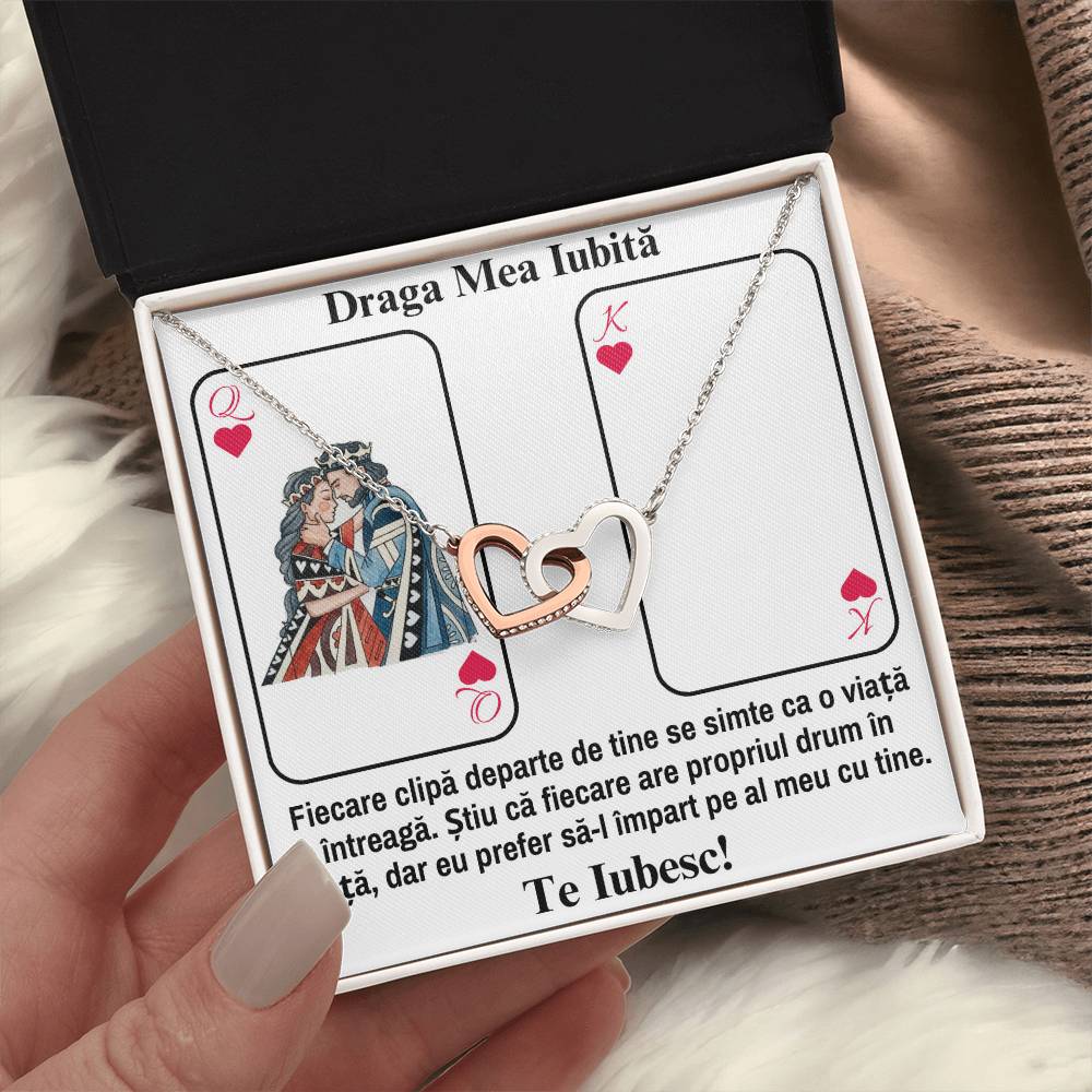 Colier pentru Iubită- Inimi Pereche Winning Card