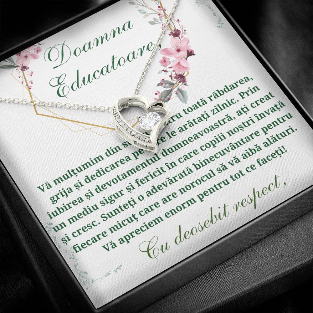 Cadou pentru Doamna Educatoare - Colier Love Heart