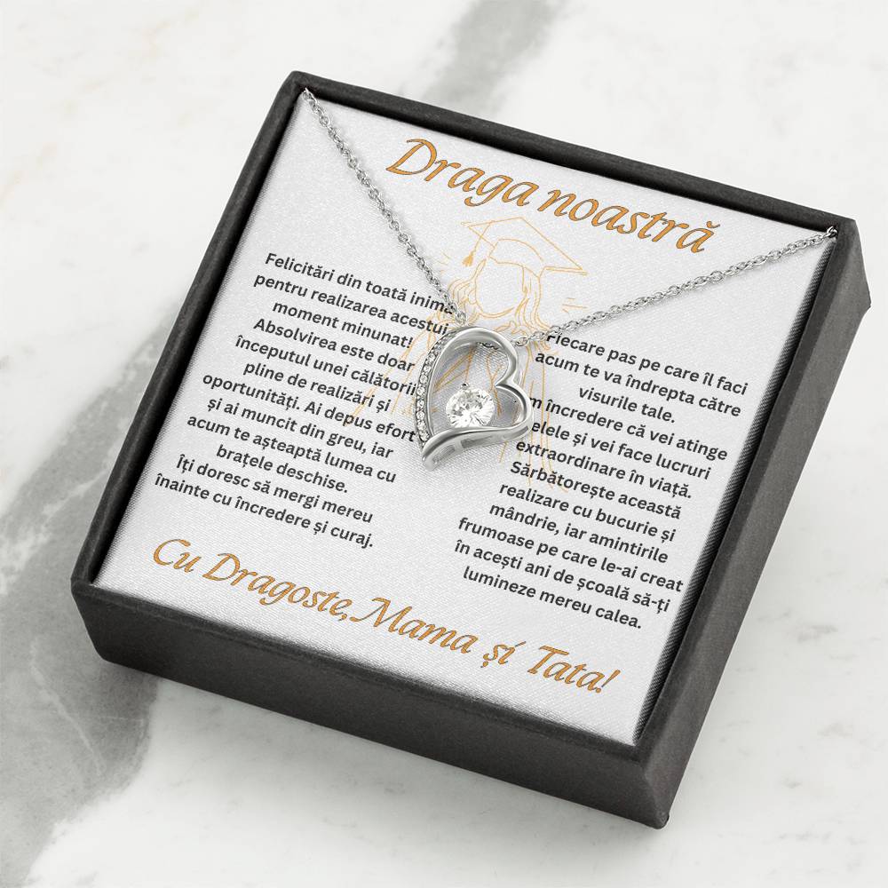 Cadou Fiica Absolvire - Colier Argint Love Heart