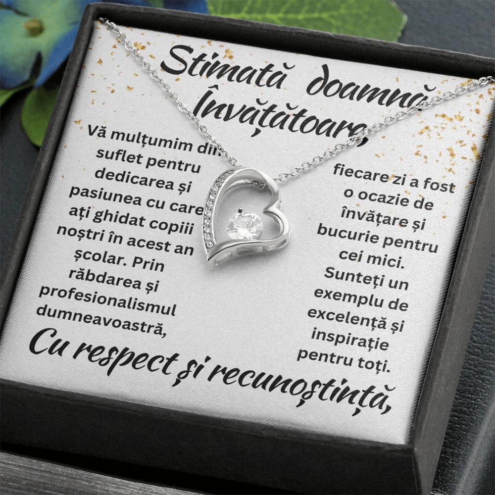 Cadou pentru doamna Învățătoare - Colier Pure Heart