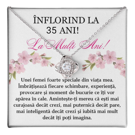 Colier Love Knot-Mesaj Aniversar Personalizat