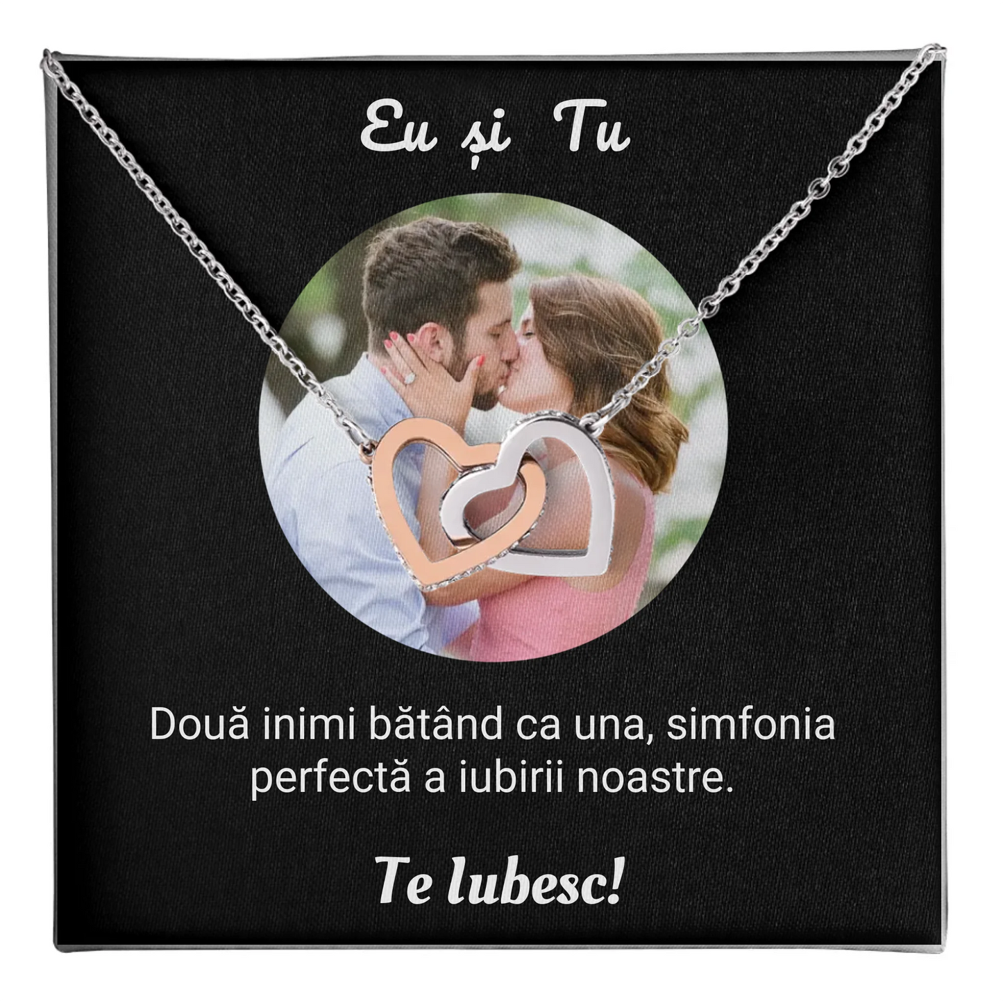 Colier Argint Personalizat cu Poză și Mesaj Unic