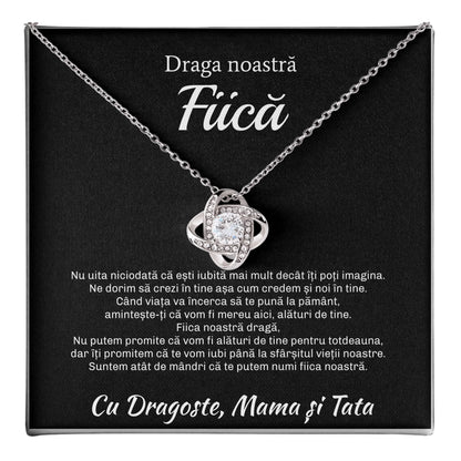Cadou Fiică - Colier Argint Inimă Personalizat cu Mesaj card