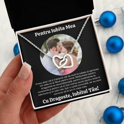 Colier Argint Personalizat cu Poză și Mesaj Unic