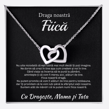 Cadou Fiică - Colier Argint Inimă Personalizat cu Mesaj card