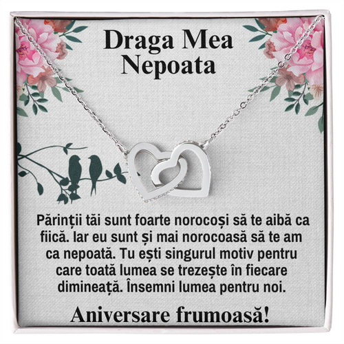 Bijuterie Pentru Nepoata – Colier Inimi Pereche