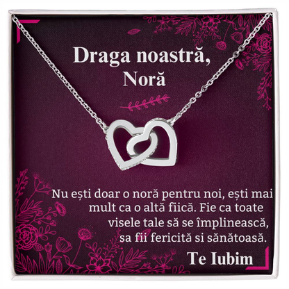 Cadou De La Soacra - Colier Inimi Pereche