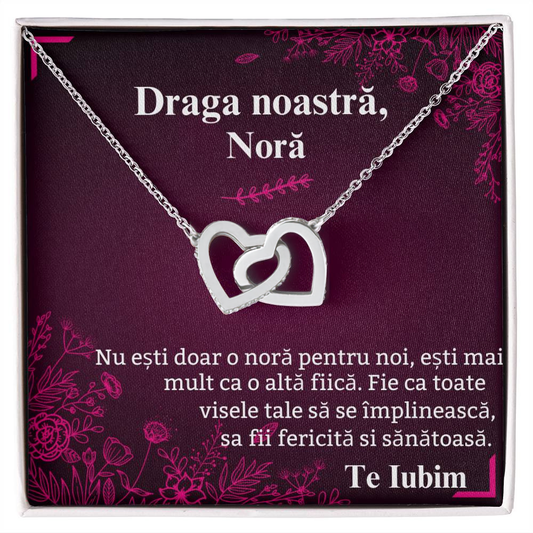 Cadou De La Soacra - Colier Inimi Pereche