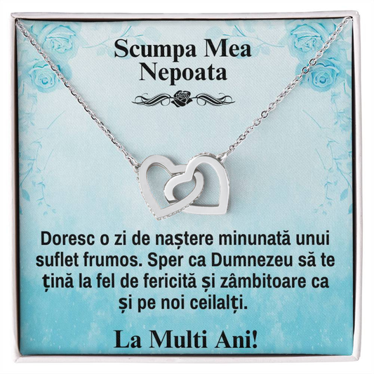 Cadou Nepoti – Colier Inimi Pereche