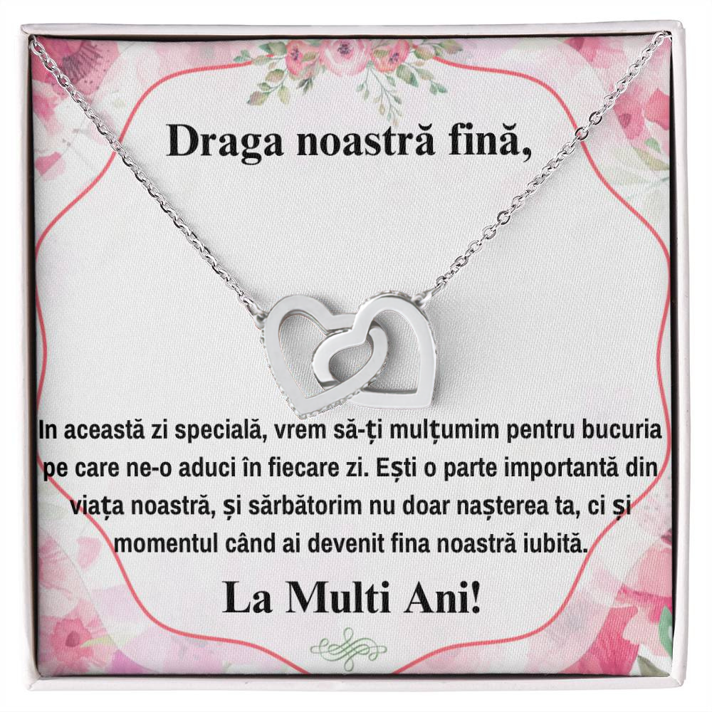 Cadou pt Fina – Colier Inimi Pereche