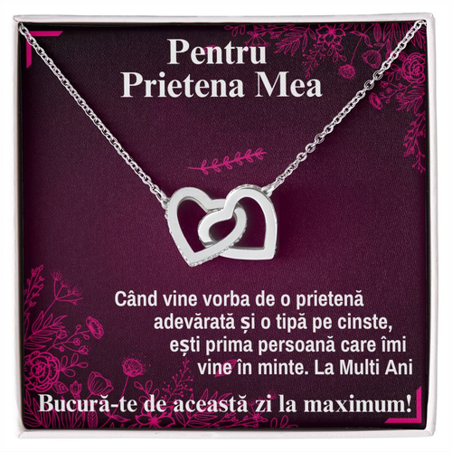 Cadou Pentru Prietena Cea Mai Buna - Colier Inimi Pereche
