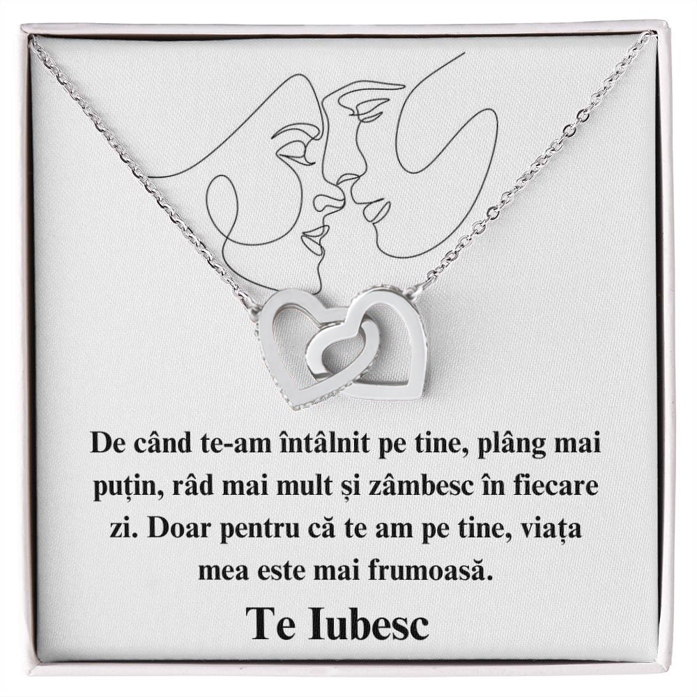 Cadou Ziua Sotiei - Colier Inimi pereche