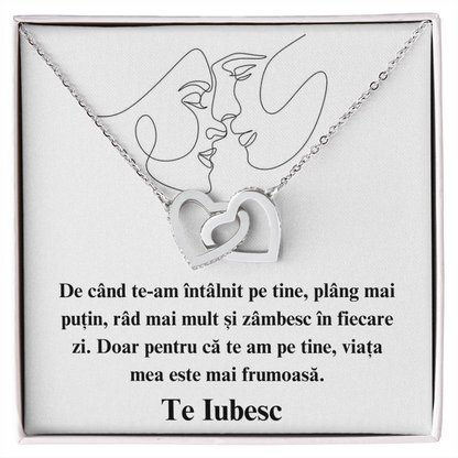 Cadou Ziua Sotiei - Colier Inimi pereche