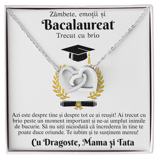 Cadou de absolvire liceu – Bijuterii cu mesaj pentru un moment de neuitat - Colier inimi pereche