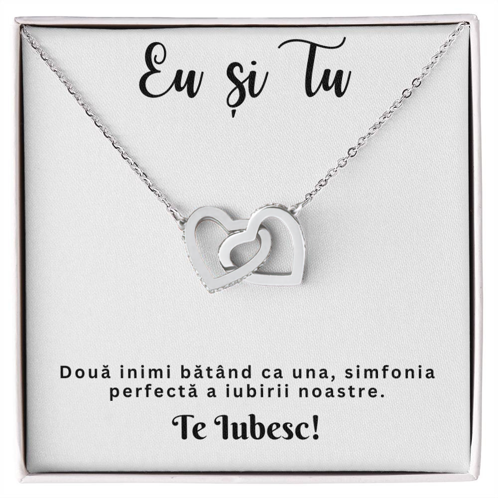 Cadou cu Mesaj - Colier Inimi Pereche