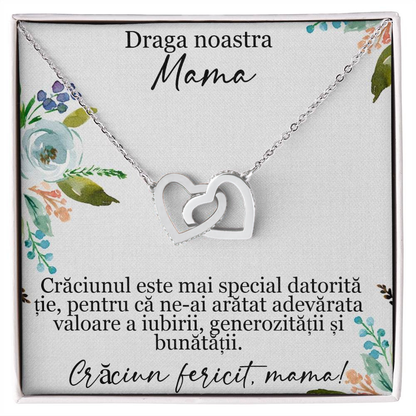 Cadou de Craciun pentru Mama - Colier Inimi Pereche