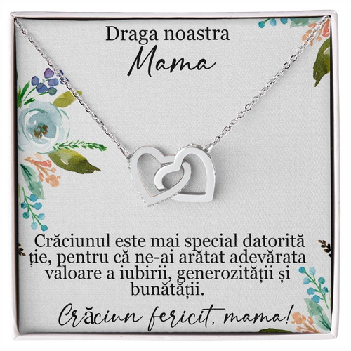 Cadou de Craciun pentru Mama - Colier Inimi Pereche