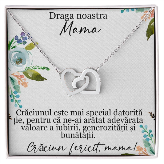 Cadou de Craciun pentru Mama - Colier Inimi Pereche