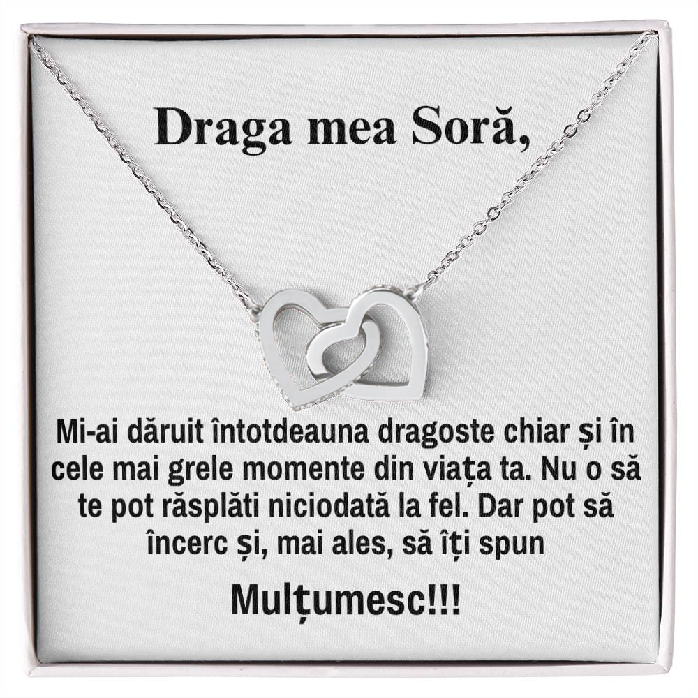 Cadouri Pentru Sora Mea – Colier Inimi Pereche