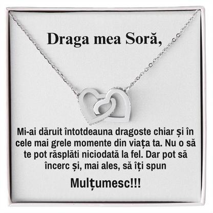 Cadouri Pentru Sora Mea – Colier Inimi Pereche