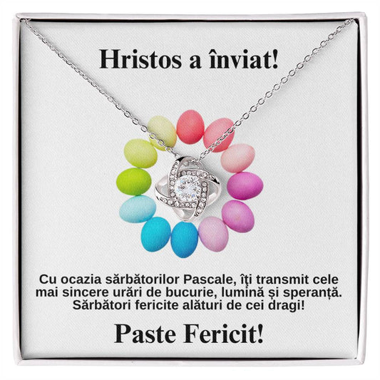 Colier pentru persoana iubita cu mesaj de Paste