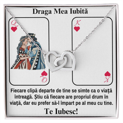 Colier pentru Iubită- Inimi Pereche Winning Card