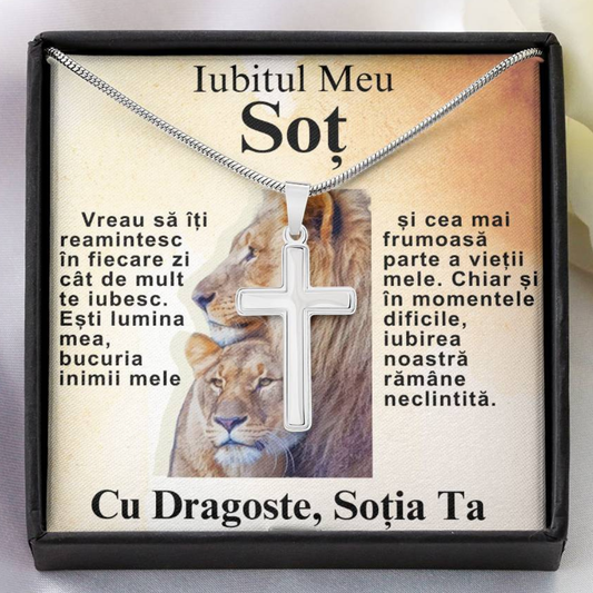 Iubitul Meu Soț- Lantisor Cruce Lion